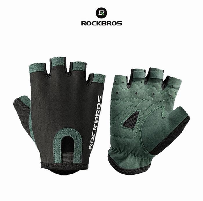 ROCKBROS S260 Green Sarung Tangan Full Finger Gym Gloves Sepeda Bicycle  Gloves Hand Bike Glove Half Finger Pelindung Tangan Warna Hijau  1622000200