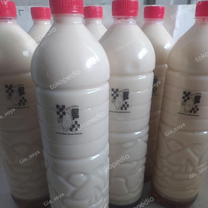 Gambar saridele / susu kedelai / soya milk - 1,5 Liter rasa Original dari Gie_soya undefined Tokopedia