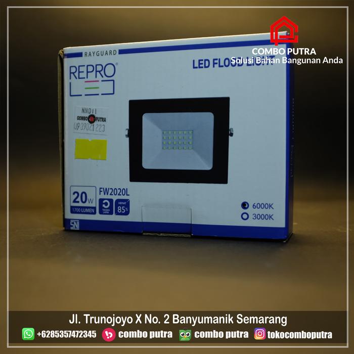 Gambar Repro Lampu Sorot LED - Lampu Tembak - Repro LED Flood Light 6000K - 20 Watt dari comboputra undefined Tokopedia