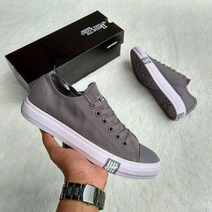 Sepatu Converse CT Undefeated Abu Grey Original Import Sneakers Pria Abu  Grey, 38