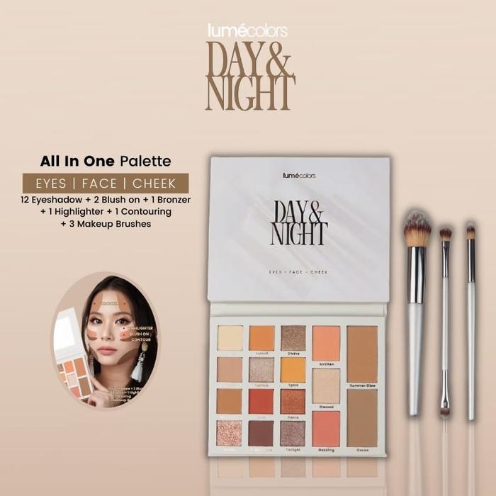 Gambar Lumecolors Day Night Pallete Eye Shadow Highlighter dari Lumecolors-Jakarta undefined Tokopedia
