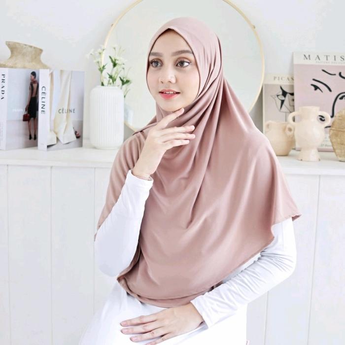 Gambar Pashmina instan kerudung pasmina Turki Jersey Jilbab panjang Premium - Milo dari sabila_hijab.id undefined Tokopedia