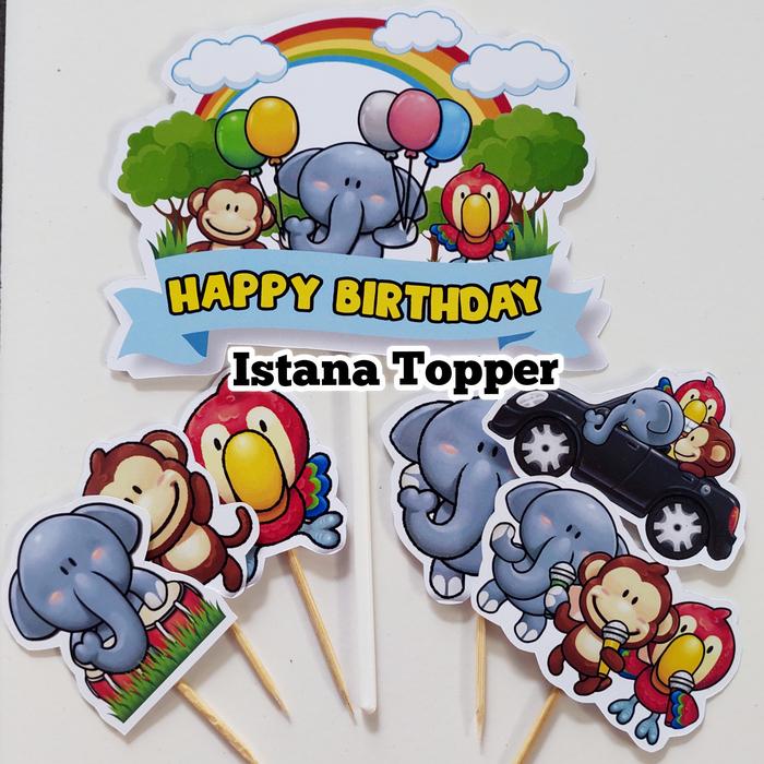 Gambar Topper Ultah Tema Spongebob, Dino, Batman dan Baba Lili Tata - Baba Lili Tata dari istanatopper undefined Tokopedia