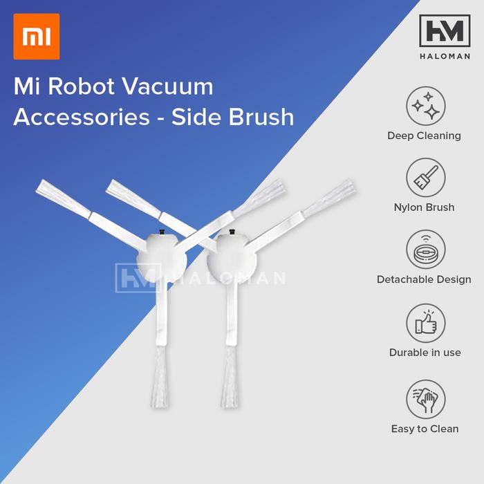 Gambar Deskripsi Xiaomi Robot Vacuum Mop Mijia 1C Cleaner Parts - Main Brush - Side Brush dari haloman.id undefined Tokopedia