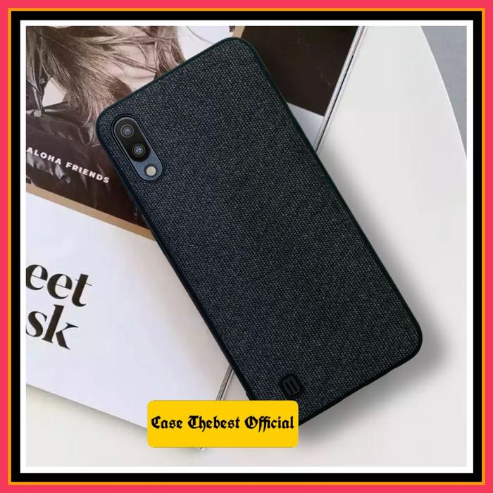 Gambar SAMSUNG GALAXY M10 M105 DENIM JEANS CASING FABRIC HARD CASE SOFT - Hitam dari Case Thebest undefined Tokopedia