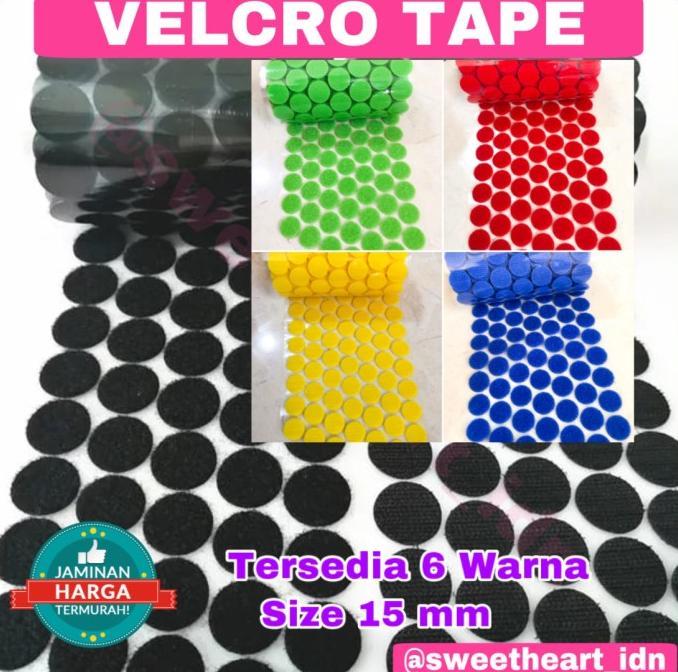 Gambar Velcro tape bulat - Velcro tape 15 MM - Velcro bulat 1,5 CM - Hitam, 15MM dari mancioxray undefined Tokopedia