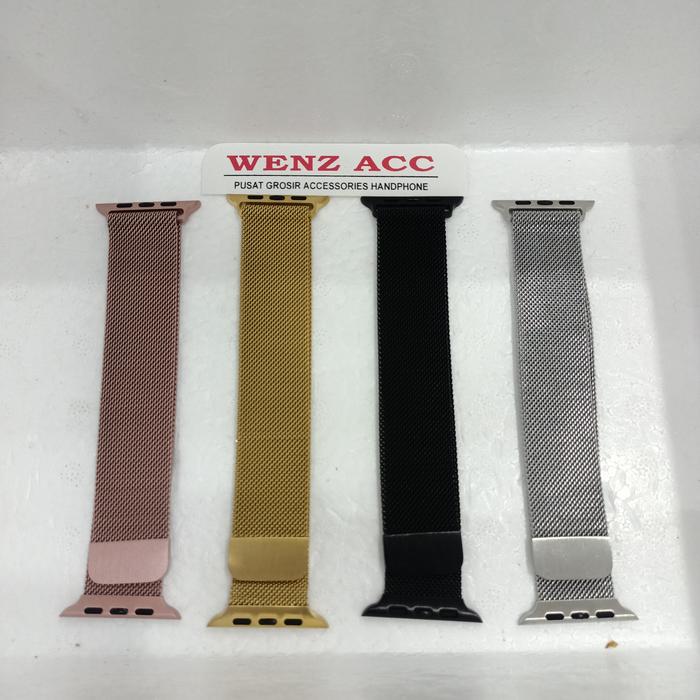 Gambar Strap Milanese Loop Apple Watch Iwatch series 1 2 3 4 5 42mm / 44mm - silver dari wenz acc2 undefined Tokopedia