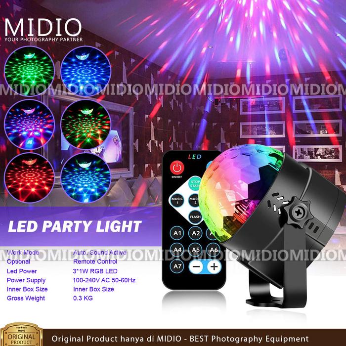 Gambar LED Party Light + Remote LED EU Plug dari MidioFoto undefined Tokopedia
