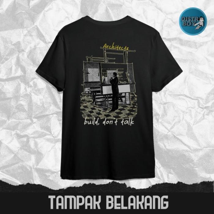 Gambar Kaos baju Arsitek Build don't talk Original design Wikipedia - Hitam, S dari Distro_Boy undefined Tokopedia