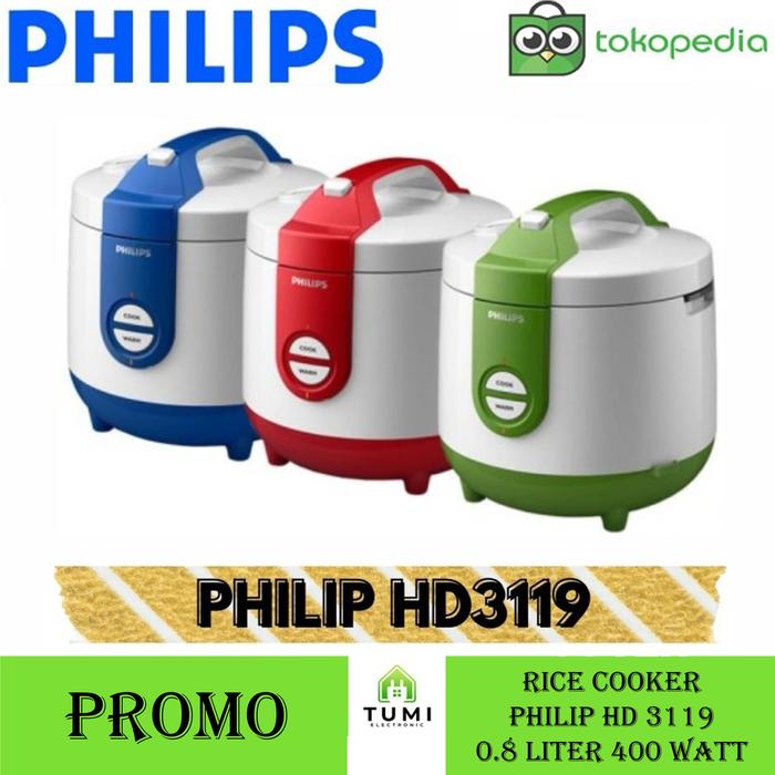 Gambar RICE COOKER PHILIPS / MAGIC COM - HD3119 / HD 3119 dari Tumi Electronics undefined Tokopedia
