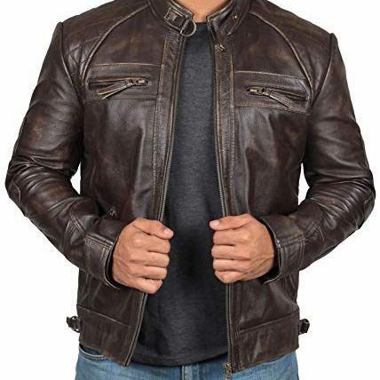 Gambar Jaket Pria Casual Pormal Elegant - Jaket kulit domba asli 100% Garut - coklat pelangi, XS dari ROYAL LEATHER 252 undefined 5 Tokopedia