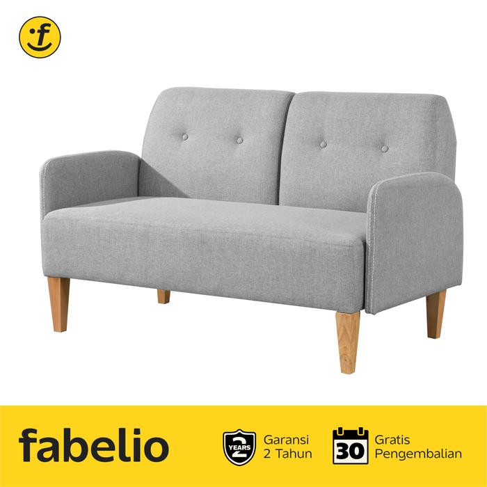 Gambar Fabelio Sofa 2 Seater 2 Dudukan Minimalis NIKKI - Abu-abu dari Fabelio Official undefined Tokopedia
