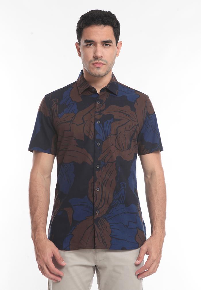 Gambar MEN'S TOP Kemeja Lengan Pendek Pria Slim Fit THALIMPO 2 - M dari Men's Top Official undefined Tokopedia