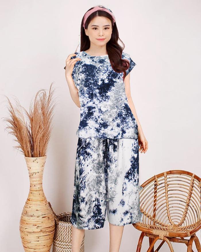 Gambar Setelan 7/8 Tie Dye Bali - DongkerAbu-Puti dari Sukawati Souvenir undefined Tokopedia