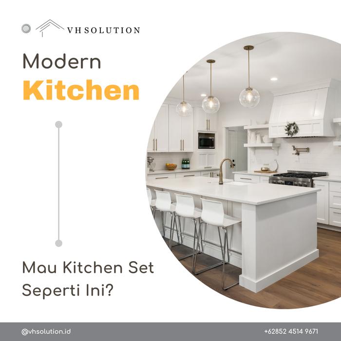 Gambar KITCHEN SET MINIMALIS MODERN MULTIPLEX CUSTOM VH - Desain 3D dari Paluguda Shop undefined Tokopedia