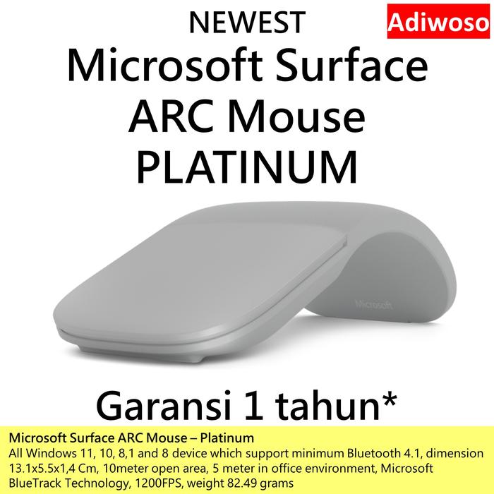 Gambar Microsoft Surface Arc Mouse - Platinum dari Adiwoso.id undefined Tokopedia