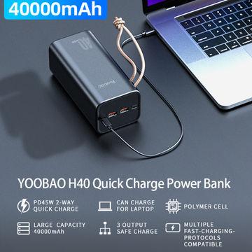 Gambar Powerbank PD45 - Yoobao H40 Powerbank 40000mAh iPhone Fast charge - Hitam dari Yoobao Official undefined Tokopedia