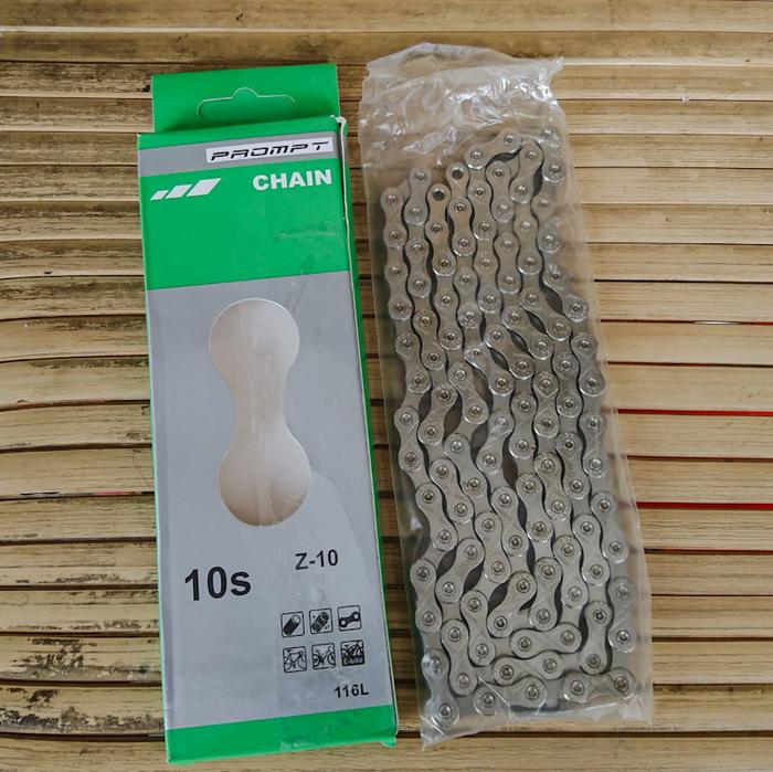 Gambar Rantai Sepeda Prompt 10 Speed 116 Links Chrome dari AE Bike undefined Tokopedia