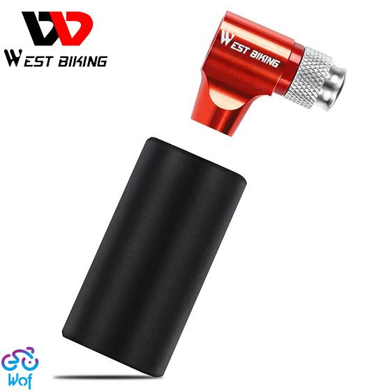 Gambar WEST BIKING CO2 Bike Pump Inflator Bicycle Sleeve Adaptor Pompa Sepeda - Red dari Wof Wheel of Fortune Official Kab. Tangerang Tokopedia