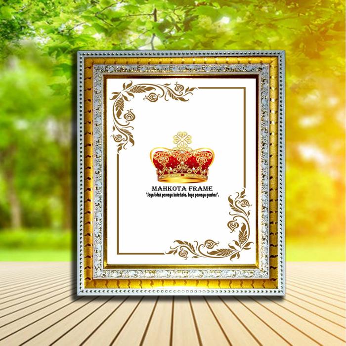 Gambar Bingkai FS16 ( 30cmx40cm )12R Gold,putih Gold Embos,Gold,Fiber - PUTIH GOLD dari indah photo undefined Tokopedia