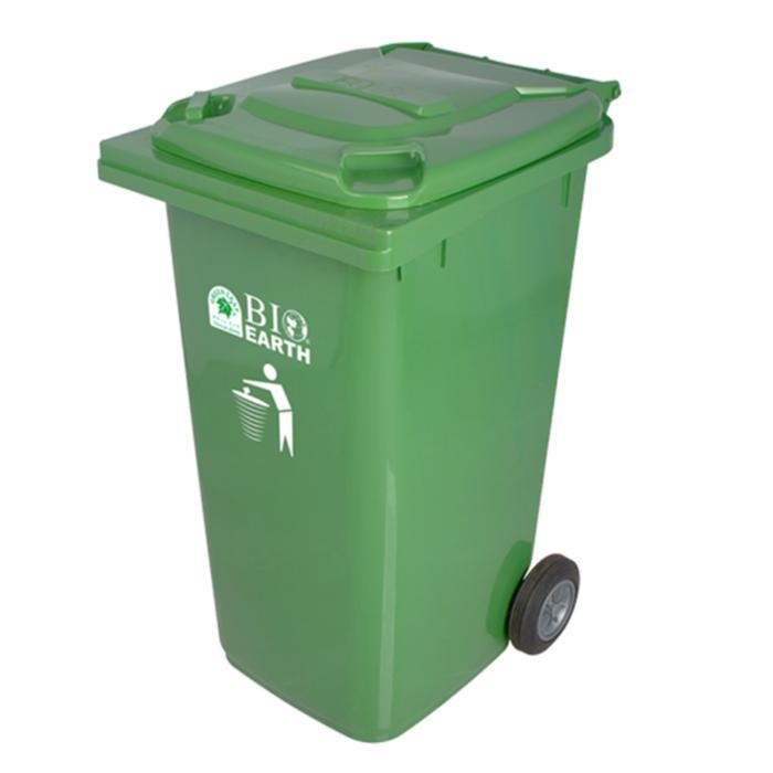 Gambar Green Leaf 2024 Kotak Tempat Sampah Bio Dustbin 240 Liter Roda Tutup dari MiracleStar undefined Tokopedia