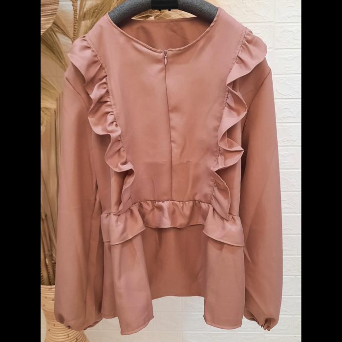 Gambar ATASAN WANITA SHAKILA LENGAN PANJANG PUFFY FASHION BISA BUAT BUSUI - mauve dari Gween fashion undefined Tokopedia