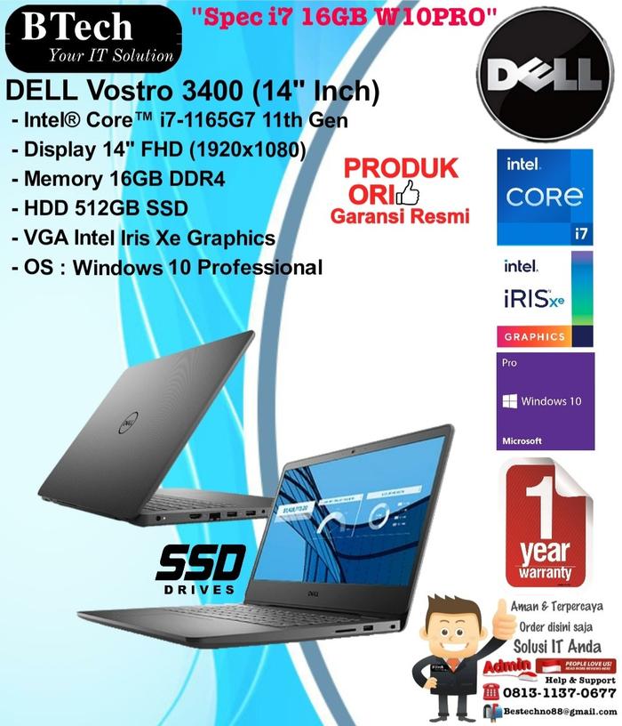 Dell Vostro 3400 Intel Core I7-1165g716gb512gb Ssdwin10pro1yr