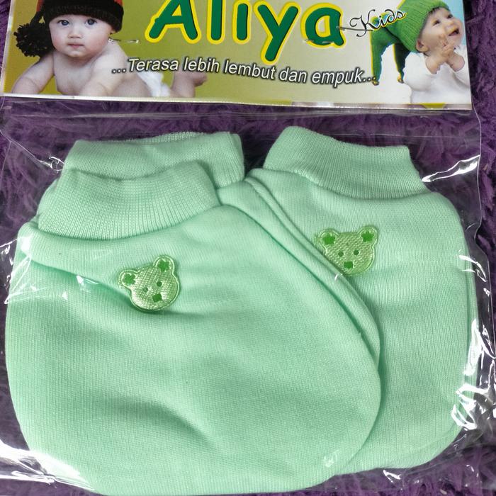 Gambar set sarung tangan kaki bayi newborn - Rib, hijau dari Arista babywear undefined Tokopedia