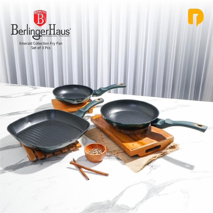 Gambar Panci Set Berlinger Haus 4pcs Cookware Metallic Line Carbon Edition - Emerald Frypan dari Mitra Perabotan 21 undefined Tokopedia