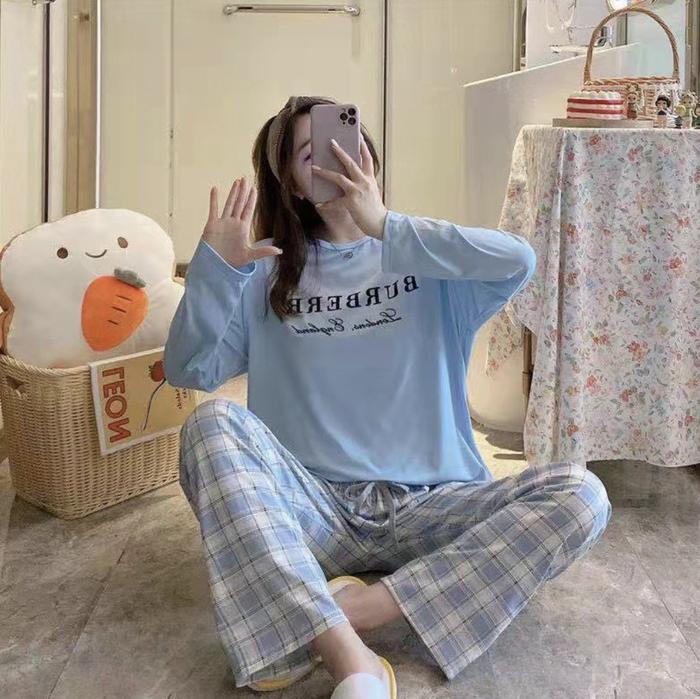 Gambar BAJU TIDUR MUSLIMAH KAOS SPANDEX IMPORT SET CELANA PANJANG ALL SIZE - 4 dari BastetshopTokopedia undefined Tokopedia