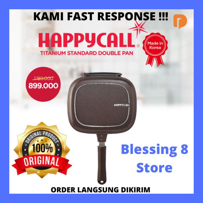 Gambar HAPPY CALL TITANIUM JUMBO GRILL DOUBLE PAN Wajan HappyCall Besar ASLI - Standar 28cm dari Blessing 8 Store undefined Tokopedia