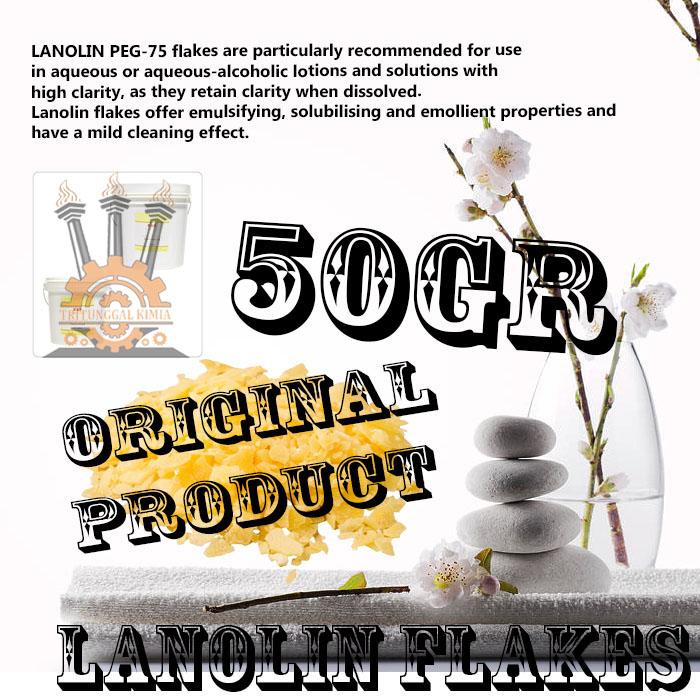 Gambar Natural Emulsifier Lanolin PEG 75 50gram Kosmetik Emulsifying Wax dari tritunggalkimia undefined Tokopedia