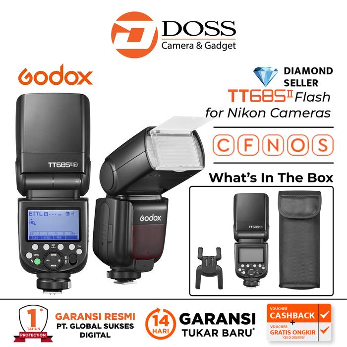 Gambar Godox TT685 II Flash for Cameras / Godox TT685II - NIKON dari DOSS Camera & Gadget undefined Tokopedia