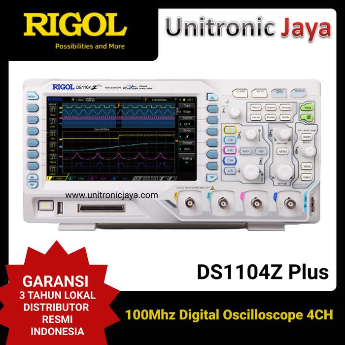 Gambar RIGOL DS1104Z 100Mhz Digital Oscilloscope 4CH dari Unitronic Jaya undefined Tokopedia