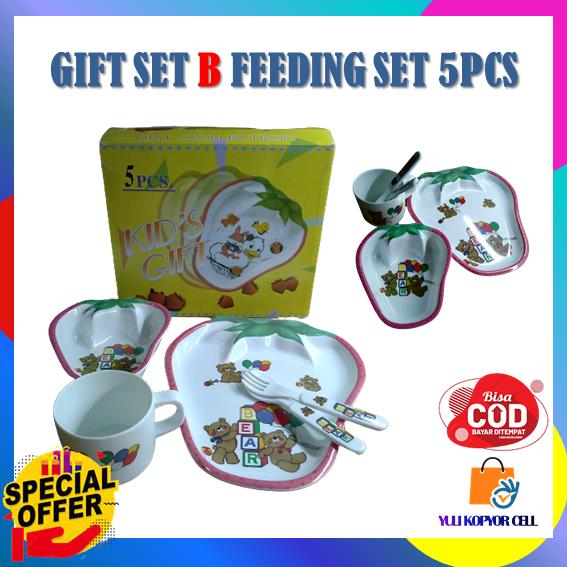 Gambar Feeding Set Gift Set Kado Peralatan Makan Piring untuk Bayi - B (pink) dari Yuli Kopyor Cell undefined Tokopedia