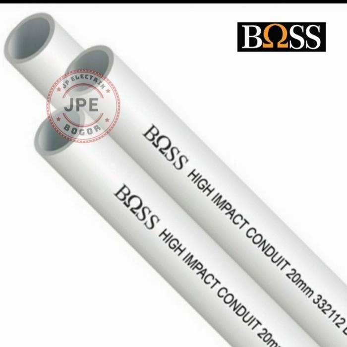 Gambar BOSS Pipa Conduit PVC 20mm - Putih dari JP ELECTRIK BOGOR undefined Tokopedia