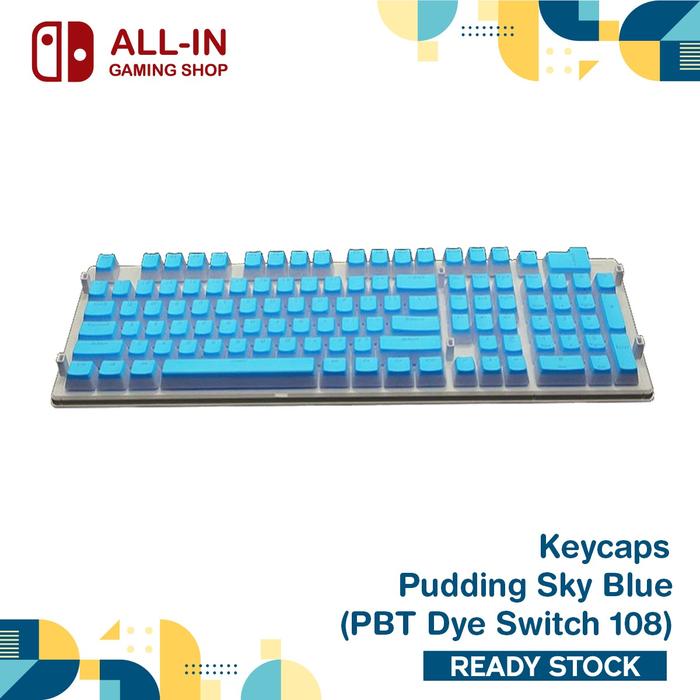 Jual Pudding Keycaps Mechanical Keyboard Full Size PBT 108 Key - Biru ...