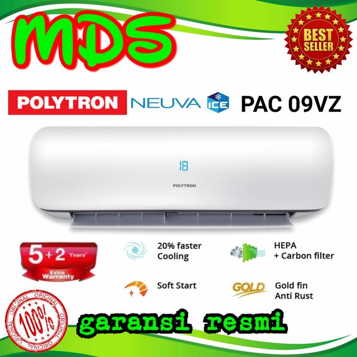 Gambar AC POLYTRON NEUVA ICE PAC 09 VX 1 pk ICE PAC 09VX 1pk Harga Unit Only dari MDS Elektronik undefined Tokopedia