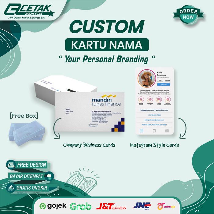 Gambar Cetak Kartu Nama Custom Business Card Karyawan Perusahaan Free Box - 1 Sisi dari CETAK MENCETAK undefined Tokopedia