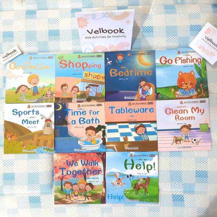 Jual 10 Buku Cerita Anak Bergambar Bahasa Inggris Gratis Audio Scan QR ...