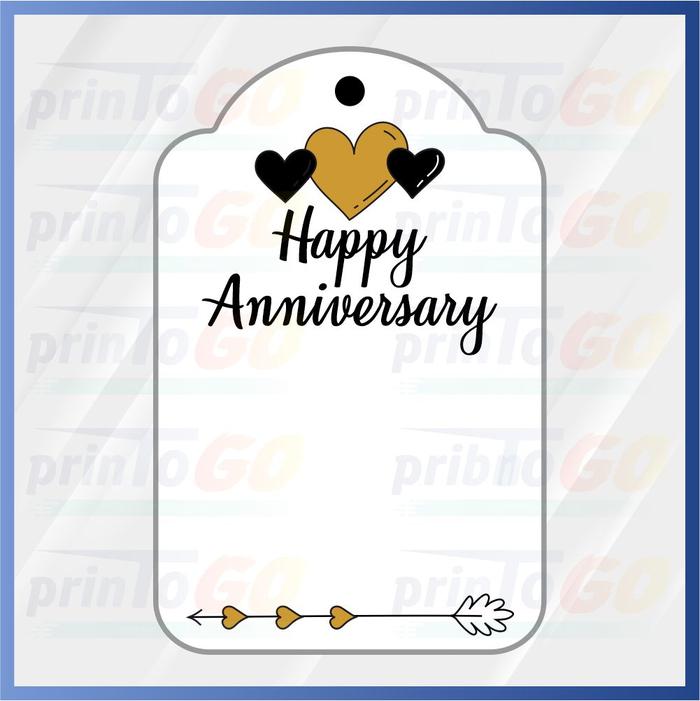 Gambar HANG TAG POLOS / HANG TAG CUSTOM / KARTU UCAPAN HANG TAG - ANNIVERSARY, 25 PCS dari PRINTOGO undefined Tokopedia