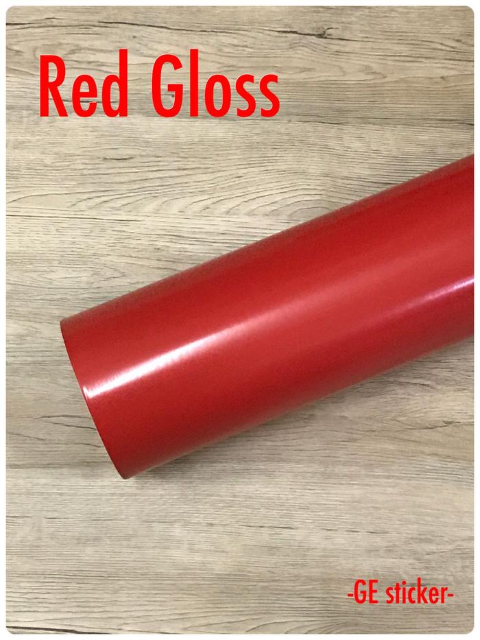 Gambar Stiker / Sticker Vinyl Glossy / Matte 100 cm x 120 cm - Red Gloss dari GE STICKER OFFICIAL undefined Tokopedia