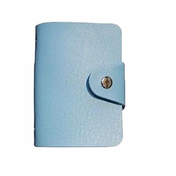 Gambar Dompet Kartu Kulit Kartu ATM SIM KTP 24 Slot Card Holder Serbaguna - Biru Muda dari BAKTIA STORE undefined Tokopedia
