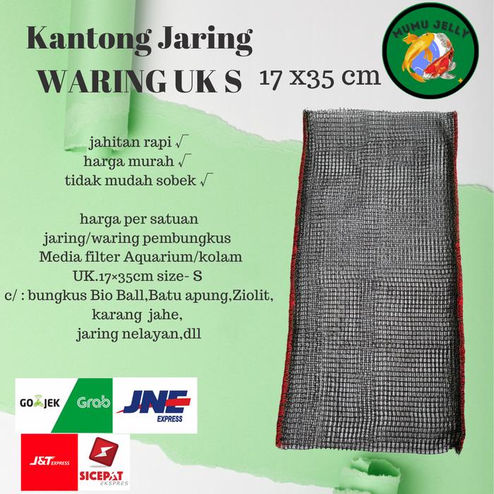 Gambar KANTONG JARING WARING MEDIA FILTER KARANG JAHE BATU APUNG BIOBALLUK -S dari Mumu Jelly Bekasi undefined Tokopedia
