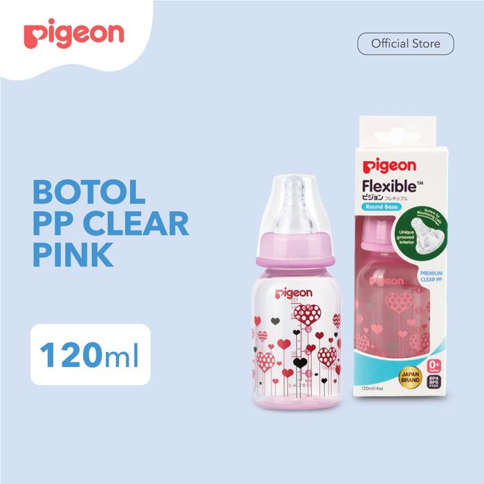 Gambar PIGEON Botol Susu PP Clear RP 120Ml - Pink dari Pigeonbabyindonesia undefined Tokopedia