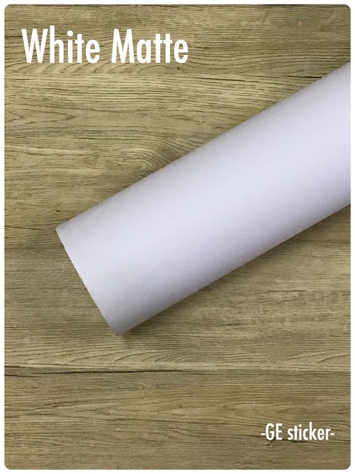 Gambar Stiker / Sticker Vinyl Glossy / Matte 100 cm x 120 cm - White Matte dari GE STICKER OFFICIAL undefined Tokopedia