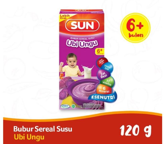 Gambar AS0117 SUN Bubur Sereal Ubi Ungu Box 120 gr dari kikabintaro undefined Tokopedia