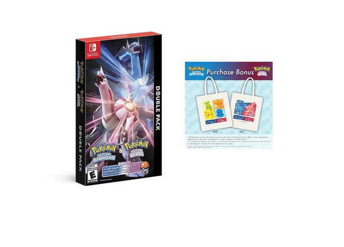 Gambar Nintendo Switch Pokemon Brilliant Diamond + Shining Pearl Double Pack - DLC + Totte Bag dari waroengame M2SQ undefined Tokopedia