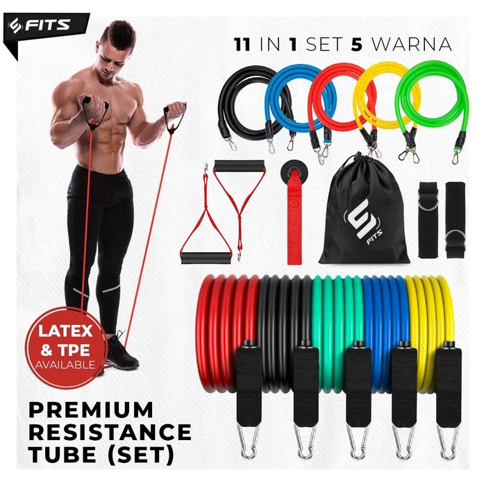 Gambar SFIDN FITS Premium Resistance Tube | Resistance Elastic Band - TPE 150lb dari SFIDN FITS Shop undefined Tokopedia