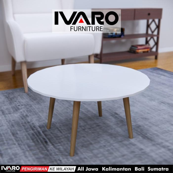 Gambar Meja Tamu / Coffee Table / Meja Sudut /Meja Minimalis Coral Ivaro - bulat dari Ivaro Furniture Kota Tangerang Selatan Tokopedia